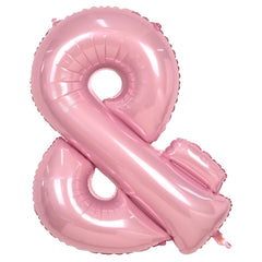 Biapian 40-inch pink ampersand balloon, perfect for photo backdrops and party decorations.