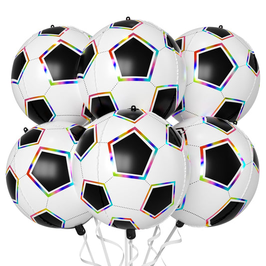 Biapian 6-pack soccer balloons in 22-inch size create a bold focal point for sports celebrations.