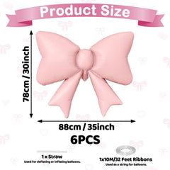 Biapian 35-inch pink matte foil bow balloon for an elegant centerpiece.