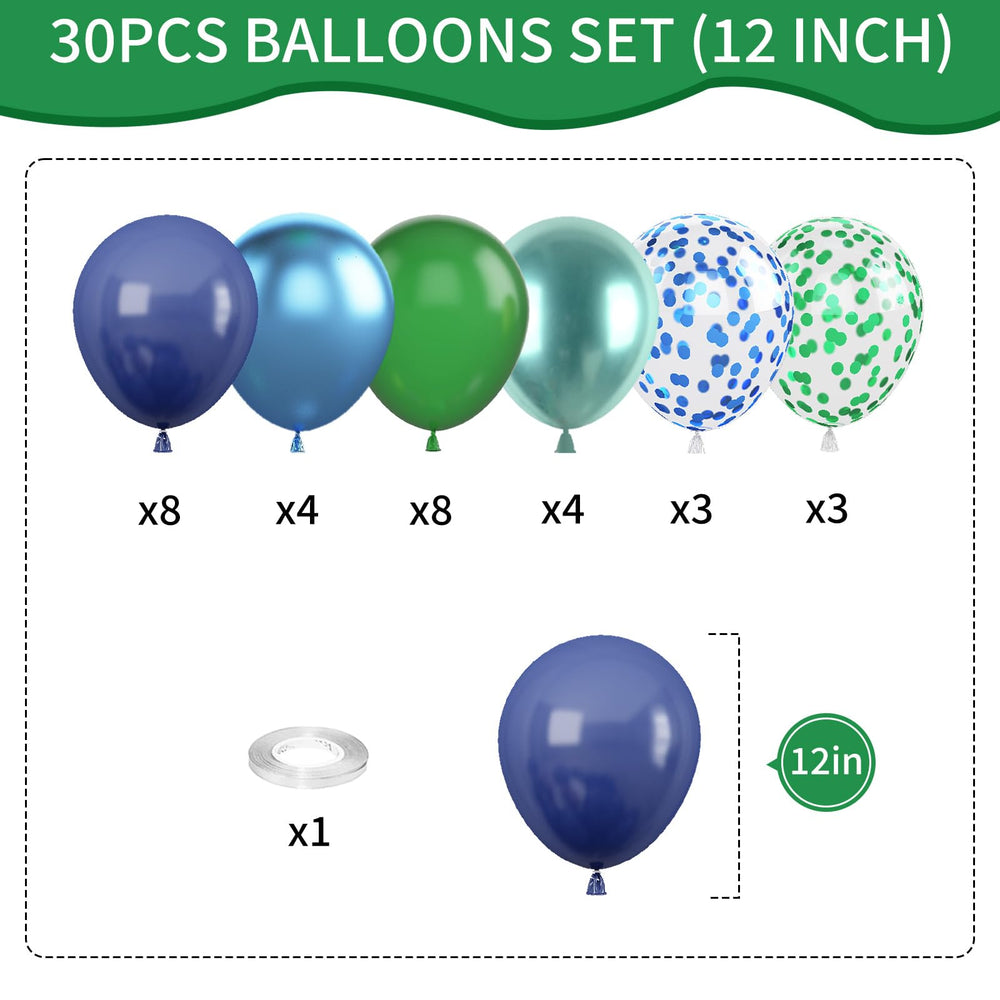 Biapian green confetti balloon close-up highlighting playful texture
