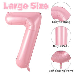 Biapian pearlescent pink 7 balloon showcases elegant celebration decor