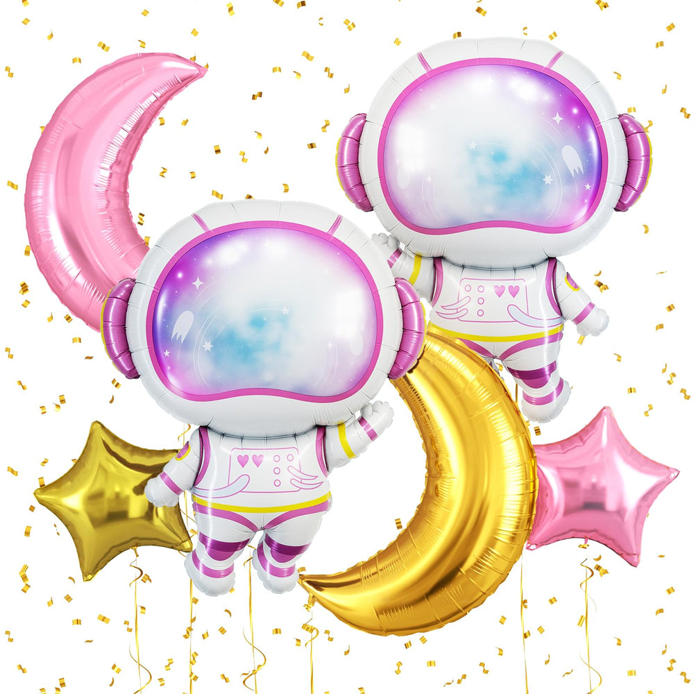 Biapian pink astronaut foil balloons for a vibrant birthday party