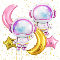 Biapian pink astronaut foil balloons for a vibrant birthday party