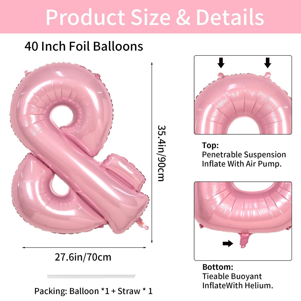 Biapian pink symbol foil balloon adds a chic focal point to celebrations.