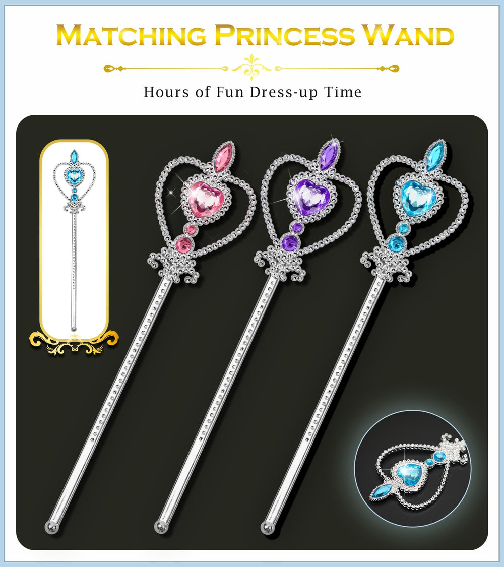 BIBUTY gemmed princess tiara adds sparkle to pretend playtime.