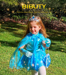 BIBUTY necklace and bracelet set enhances coordinated princess costumes.