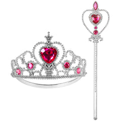 Bibuty princess crown tiara for little girls, sparkling stones for imaginative play.