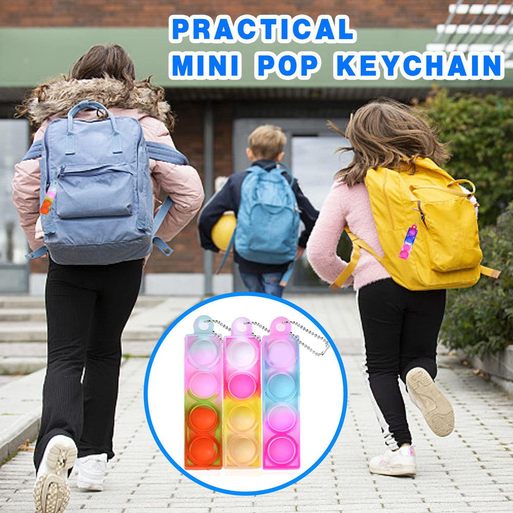 BicMan fidget pop keychains close-up, durable and reusable