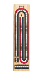 Bicycle 3-Track Cribbage Board compact design ideal for travel.