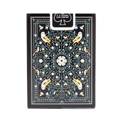 Bicycle Aviary Teal back design features floral patterns enhancing aesthetics during play