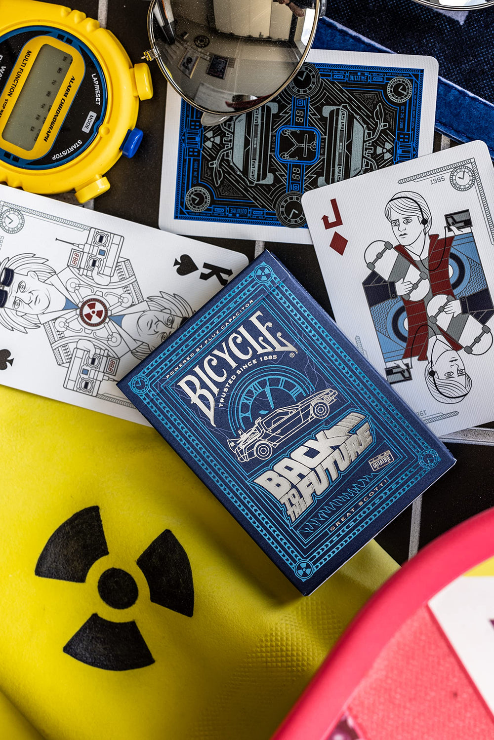 Bicycle Back To The Future court cards feature Marty McFly and Doc Brown for nostalgic gameplay
