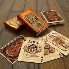 Bicycle Bourbon playing cards enable smooth shuffles and easy handling.