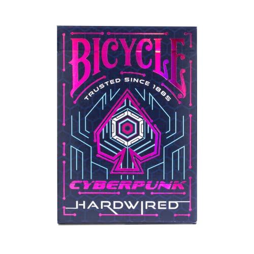 Bicycle Cyberpunk Hardwired deck back cover showing vivid design