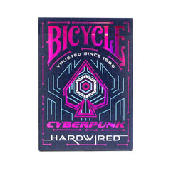 Bicycle Cyberpunk Hardwired deck back cover showing vivid design