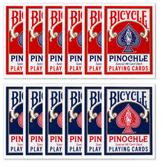 Bicycle Deluxe Pinochle blue back design cards for smooth, durable play