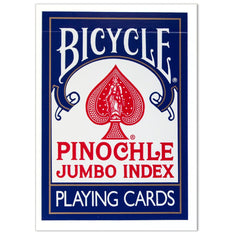 Bicycle Deluxe Pinochle jumbo red deck offers enhanced visibility during play