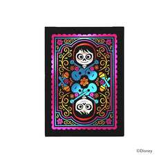 Bicycle Disney Coco Miguel, Hector, Ernesto skeletal artwork invites collectors and Disney fans.