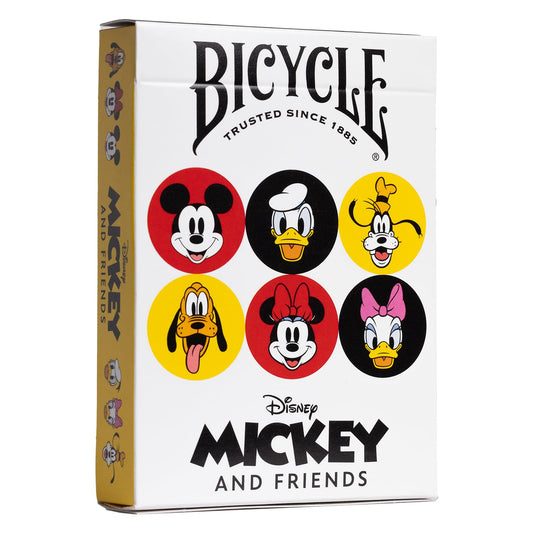 Bicycle Disney Mickey and Friends back design adds bold color for game nights.