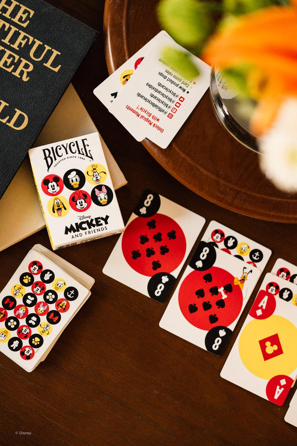 Bicycle Disney Mickey and Friends made in USA label signals trusted production.