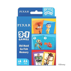 Bicycle Disney Pixar 3-in-1 Go Fish deck boosts memory practice