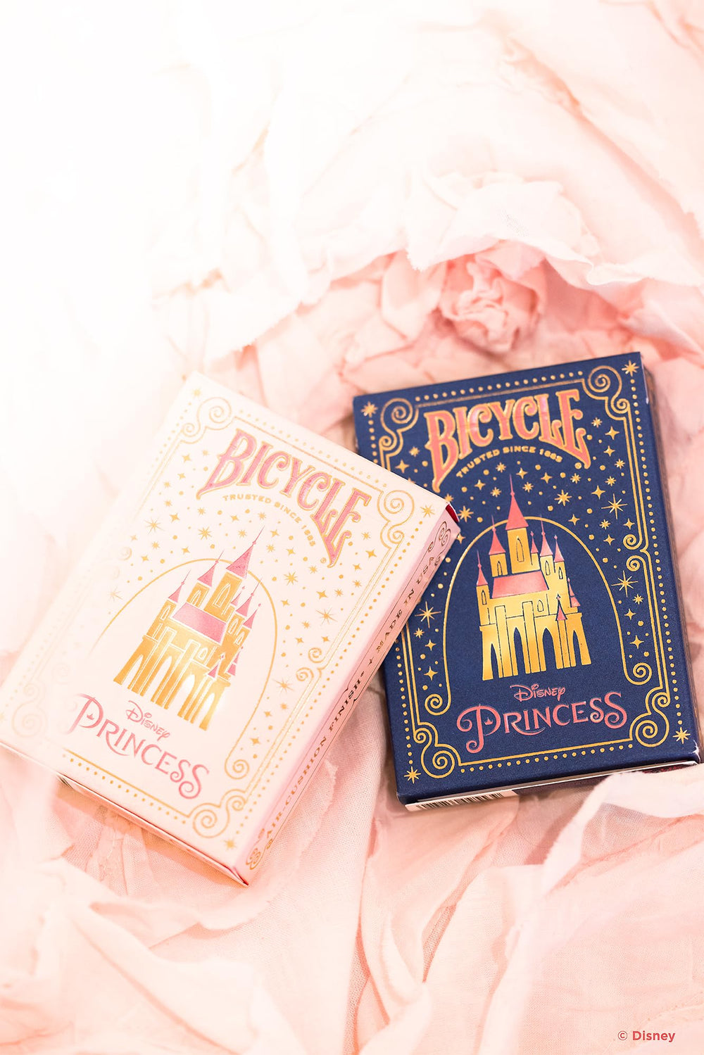 Royal court cards featuring 12 princesses on Bicycle Disney Princess deck