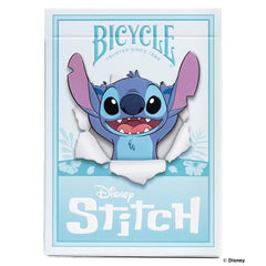 Bicycle Disney Stitch Angel court cards with playful artwork for family games.