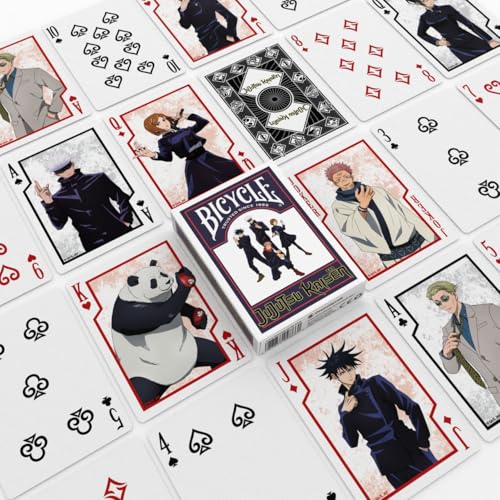 Bicycle Jujutsu Kaisen Gojo court card art with bold visuals.