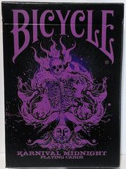 Bicycle Karnival Midnight Purple back design highlights subtle one-way pattern for performances.