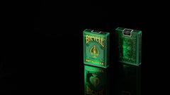 Bicycle Metalluxe Green poker size cards ideal for poker and bridge.