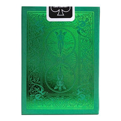 Bicycle Metalluxe Green USA-made premium cardstock for durable play.