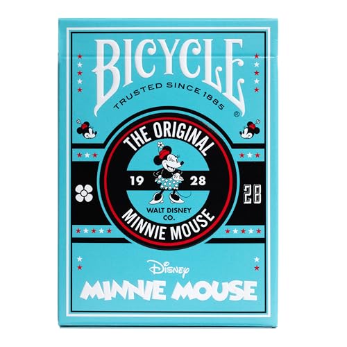 Bicycle Minnie Mouse back design showcases iconic couple for collectible Disney fans