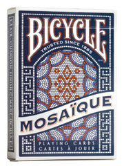 Bicycle Mosaique playing cards front face shows mosaic-inspired design for premium table presence.