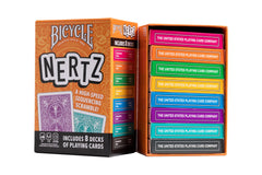 Bicycle Nertz air cushion finish ensures smooth shuffles and durable dealing.