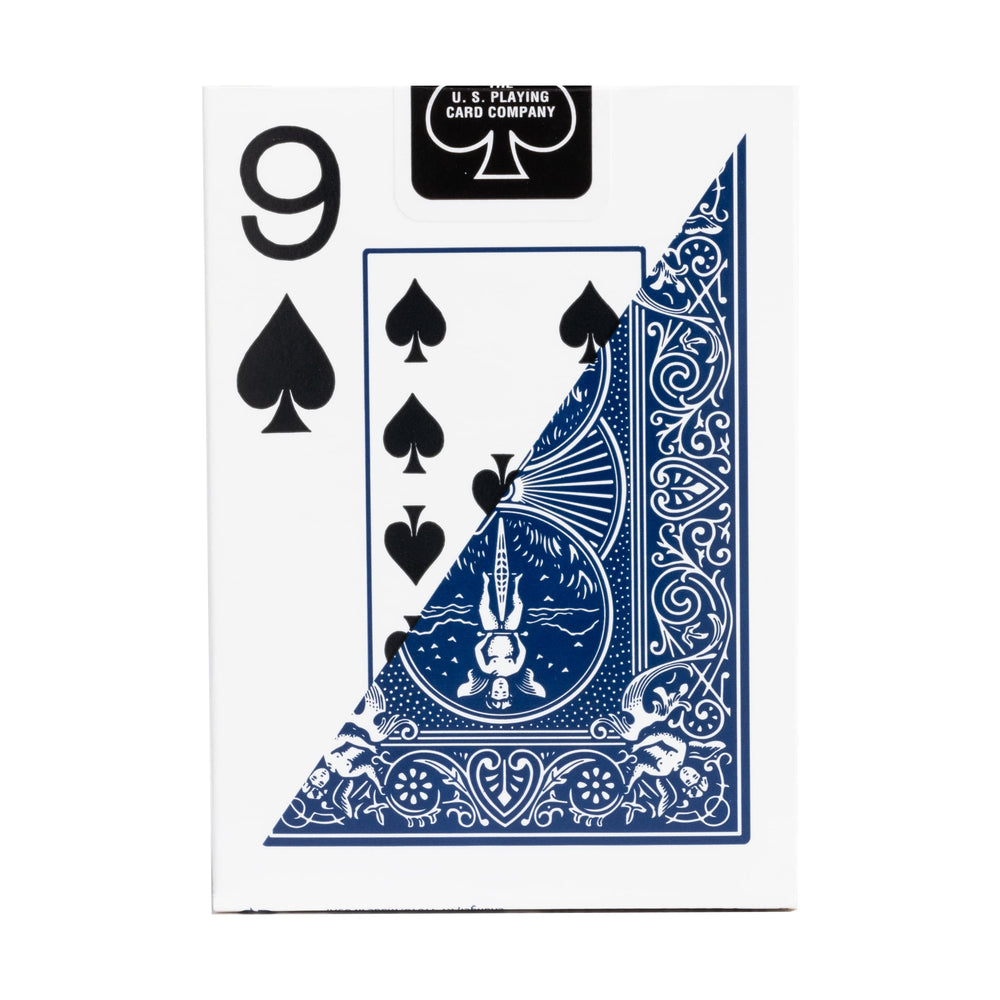 Bicycle deck with air-cushion finish offers smooth shuffling and reliable dealing.