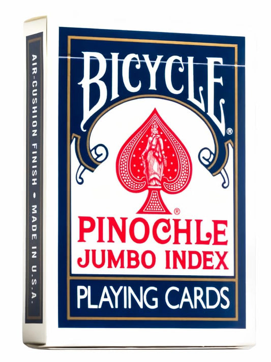 Bicycle Pinochle jumbo index red deck with large numbers for easier play