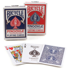 Bicycle Pinochle playing cards pack 2, USA-made with air-cushioned finish for smooth shuffling and play