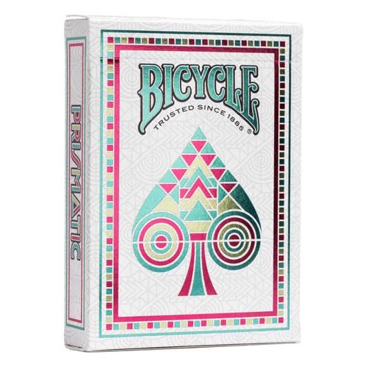 Bicycle Prismatic deck with cold-foil tuck and vibrant design for striking game nights.
