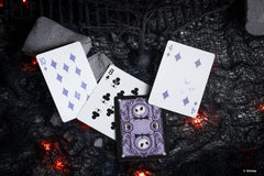 Bicycle Purple foil tuck accent adds spooky shine to the packaging.