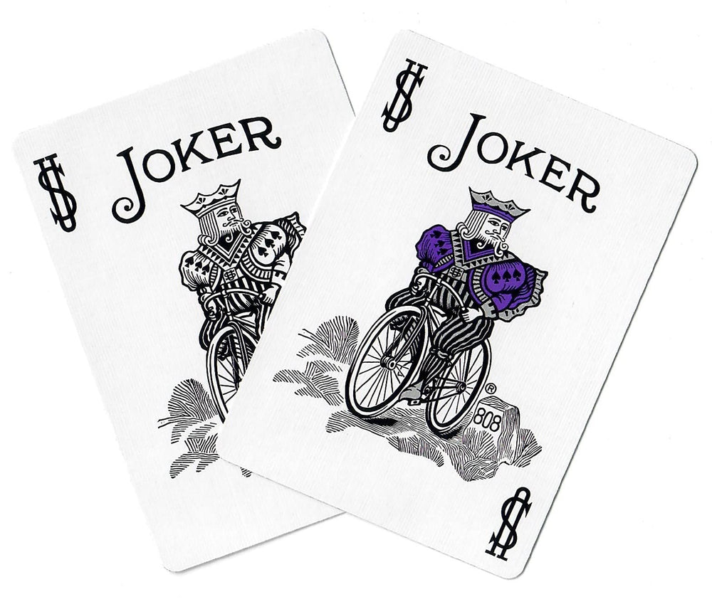 Bicycle Purple Rider Back design on the card back enhances grip and visibility.
