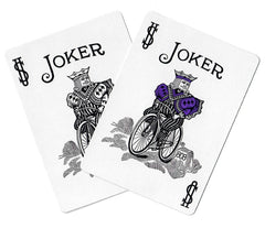 Bicycle Purple Rider Back design on the card back enhances grip and visibility.
