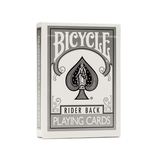 Bicycle Rider Back Silver deck for magic tricks and cardistry routines.