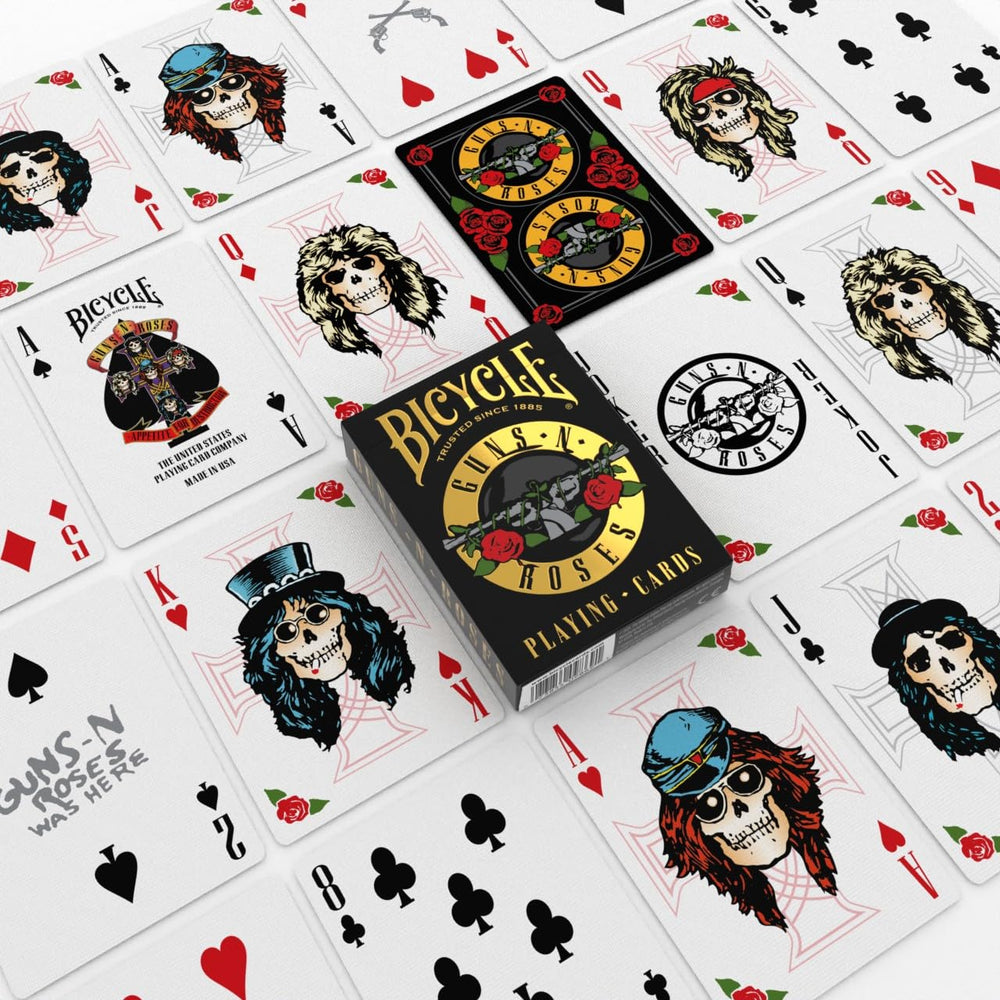 Bicycle Slash art card features legendary guitarist imagery for fan-inspired play.