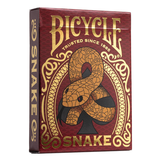 Bicycle Snake Playing Cards back design with zodiac flair for games and display.