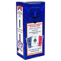 Bicycle Standard Index 12-pack box on table highlighting durable construction for consistent play