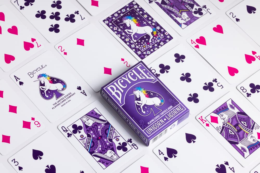 Bicycle Unicorn Playing Cards eco-friendly FSC paper supports sustainability.