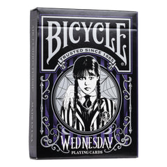 Bicycle Wednesday Addams playing cards deck box for dramatic game nights