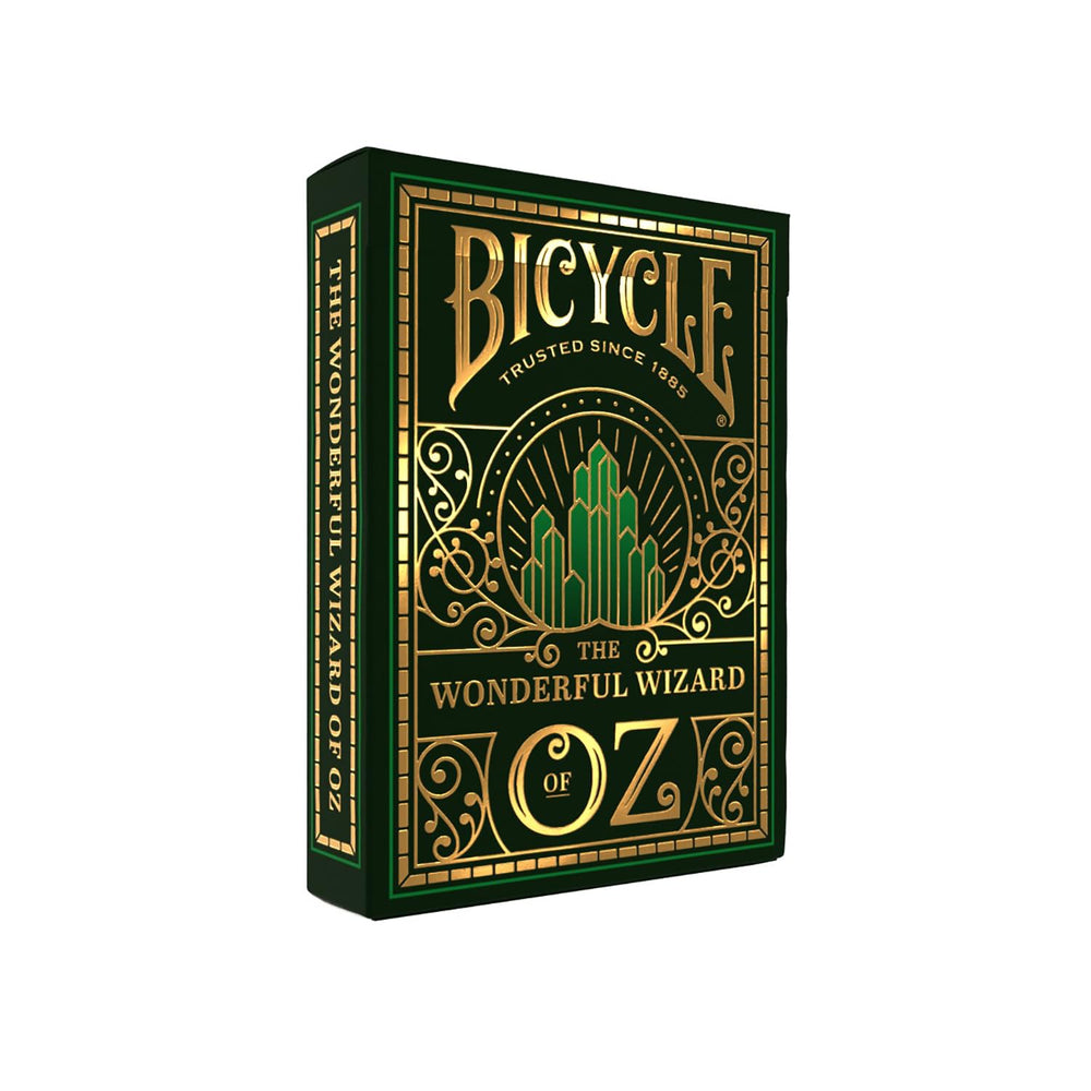 Bicycle Wizard of Oz card back design with iconic flying monkeys and balloon