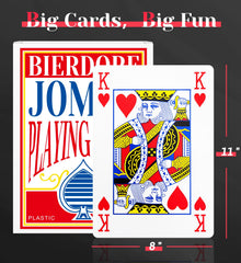 BIERDORF jumbo cards laid flat showcasing the 8x11 size for easy viewing.
