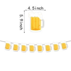 BIEUFBJI beer banner on table decor for parties