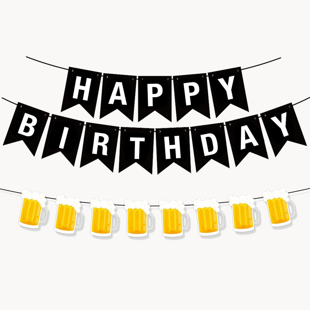 BIEUFBJI beer banner with mug pennant for stylish celebrations